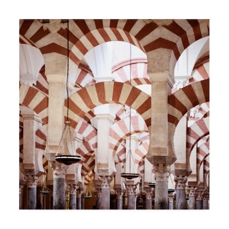 Philippe Hugonnard 'Made In Spain 3 Columns Mosque Cathedral Of Cordoba' Canvas Art,18x18